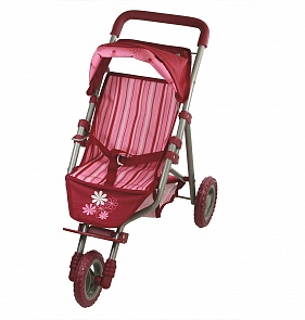 Коляска для куклы трехколесная, дизайн – цветы (Gotz, 3402004)